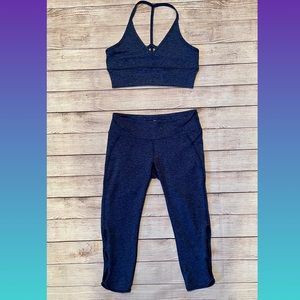 KOS Sports Bra & Leggings  Blue  M